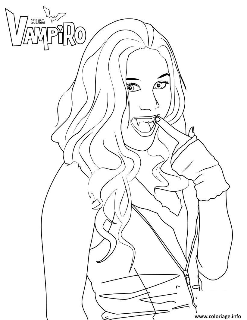Coloriage Vampire Chica Vampiro - Vampire à imprimer